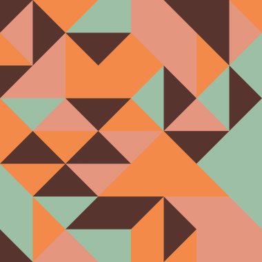 Soyut Geometrik Desen, üretken hesaplama sanatı, vektör illüstrasyonu 