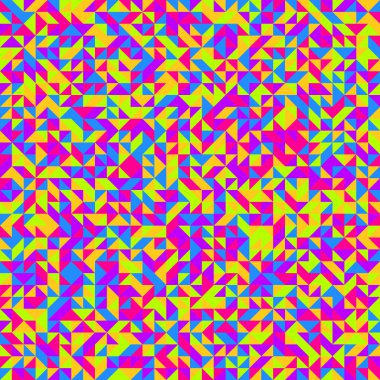 Renkli fayans, kusursuz rastgele dokuma mozaik deseni, bağlantı sanatı arkaplan tasarımı illüstrasyonu, soyut geometrik desenli üretken hesaplama sanatsal illüstrasyonu