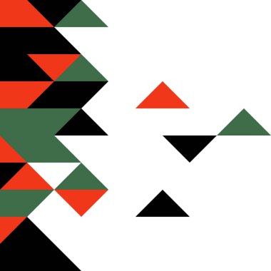 Rastgele renklendirilmiş elmaslarla desen, üretken hesaplama sanatı çizimi