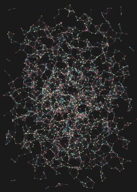 Soyut düşük çokgen ağ renk vektörü çizimi