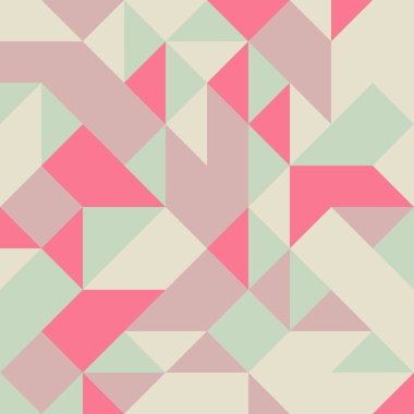 Soyut Geometrik Desen, üretken hesaplama sanatı, vektör illüstrasyonu 