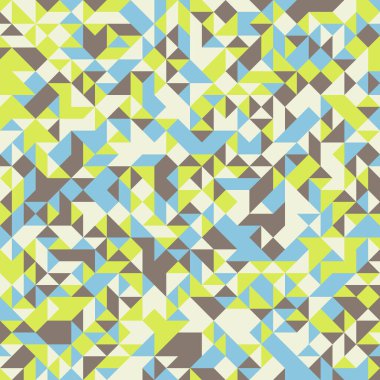 Renkli fayans, kusursuz rastgele dokuma mozaik deseni, bağlantı sanatı arkaplan tasarımı illüstrasyonu, soyut geometrik desenli üretken hesaplama sanatsal illüstrasyonu