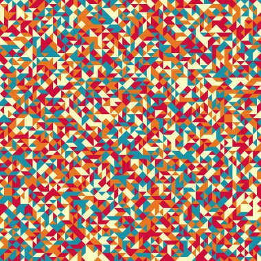 Renkli fayans, kusursuz rastgele dokuma mozaik deseni, bağlantı sanatı arkaplan tasarımı illüstrasyonu, soyut geometrik desenli üretken hesaplama sanatsal illüstrasyonu