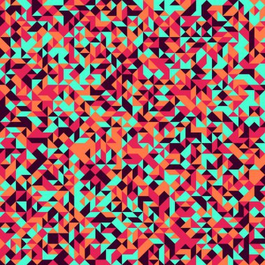 Renkli fayans, kusursuz rastgele dokuma mozaik deseni, bağlantı sanatı arkaplan tasarımı illüstrasyonu, soyut geometrik desenli üretken hesaplama sanatsal illüstrasyonu