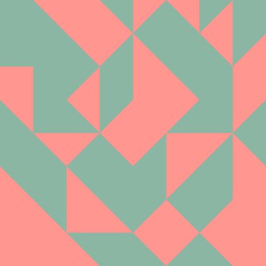 Renkli fayans, kusursuz rastgele dokuma mozaik deseni, bağlantı sanatı arkaplan tasarımı illüstrasyonu, soyut geometrik desenli üretken hesaplama sanatsal illüstrasyonu