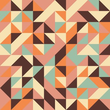 Renkli fayans, kusursuz rastgele dokuma mozaik deseni, bağlantı sanatı arkaplan tasarımı illüstrasyonu, soyut geometrik desenli üretken hesaplama sanatsal illüstrasyonu