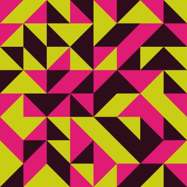 Renkli fayans, kusursuz rastgele dokuma mozaik deseni, bağlantı sanatı arkaplan tasarımı illüstrasyonu, soyut geometrik desenli üretken hesaplama sanatsal illüstrasyonu