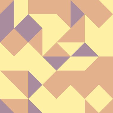 Renkli fayans, kusursuz rastgele dokuma mozaik deseni, bağlantı sanatı arkaplan tasarımı illüstrasyonu, soyut geometrik desenli üretken hesaplama sanatsal illüstrasyonu