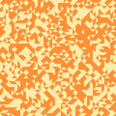 Renkli fayans, kusursuz rastgele dokuma mozaik deseni, bağlantı sanatı arkaplan tasarımı illüstrasyonu, soyut geometrik desenli üretken hesaplama sanatsal illüstrasyonu