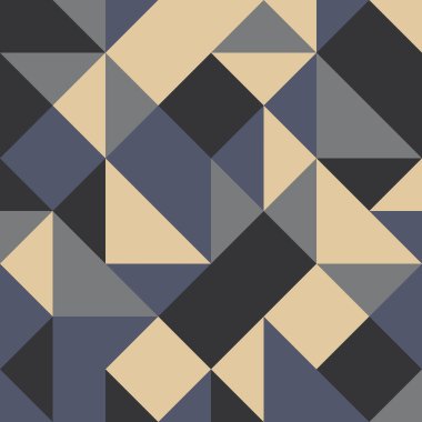 Renkli fayans, kusursuz rastgele dokuma mozaik deseni, bağlantı sanatı arkaplan tasarımı illüstrasyonu, soyut geometrik desenli üretken hesaplama sanatsal illüstrasyonu