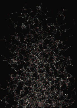 Soyut düşük çokgen ağ renk vektörü çizimi