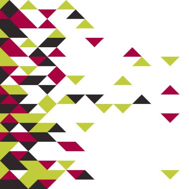 Rastgele renklendirilmiş elmaslarla desen, üretken hesaplama sanatı çizimi