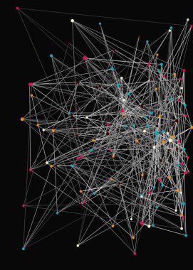 Soyut düşük çokgen ağ renk vektörü çizimi