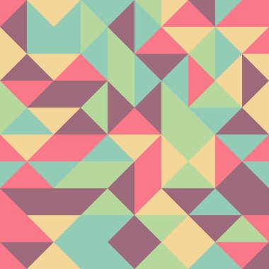 Renkli fayans, kusursuz rastgele dokuma mozaik deseni, bağlantı sanatı arkaplan tasarımı illüstrasyonu, soyut geometrik desenli üretken hesaplama sanatsal illüstrasyonu