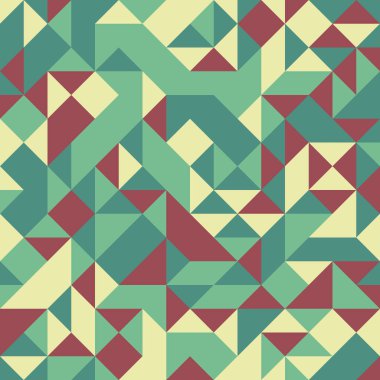 Soyut Geometrik Desen, üretken hesaplama sanatı, vektör illüstrasyonu 