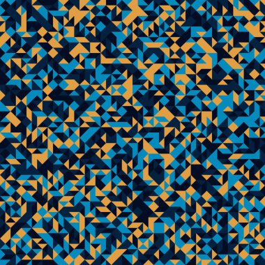 Renkli fayans, kusursuz rastgele dokuma mozaik deseni, bağlantı sanatı arkaplan tasarımı illüstrasyonu, soyut geometrik desenli üretken hesaplama sanatsal illüstrasyonu