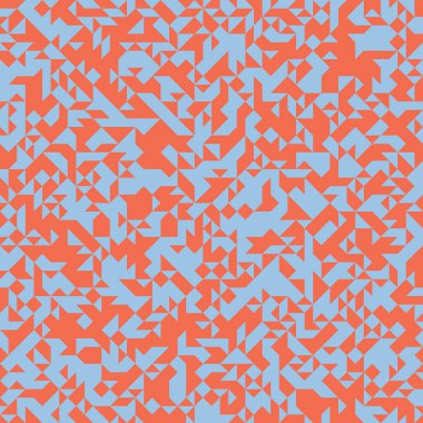 Renkli fayans, kusursuz rastgele dokuma mozaik deseni, bağlantı sanatı arkaplan tasarımı illüstrasyonu, soyut geometrik desenli üretken hesaplama sanatsal illüstrasyonu