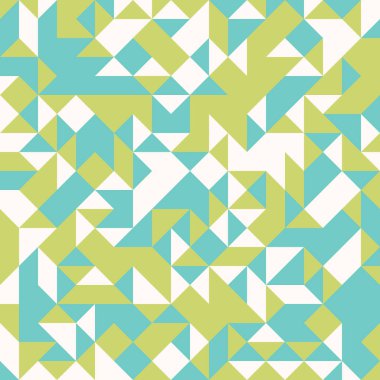 Renkli fayans, kusursuz rastgele dokuma mozaik deseni, bağlantı sanatı arkaplan tasarımı illüstrasyonu, soyut geometrik desenli üretken hesaplama sanatsal illüstrasyonu