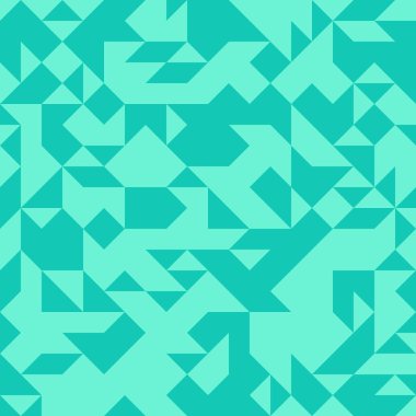 Renkli fayans, kusursuz rastgele dokuma mozaik deseni, bağlantı sanatı arkaplan tasarımı illüstrasyonu, soyut geometrik desenli üretken hesaplama sanatsal illüstrasyonu