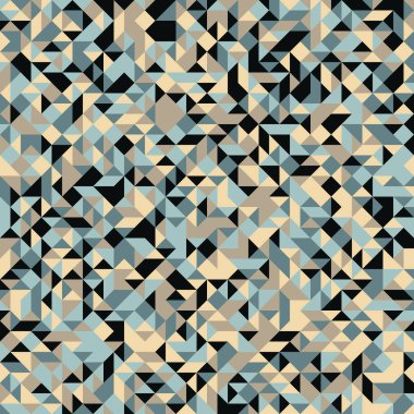 Renkli fayans, kusursuz rastgele dokuma mozaik deseni, bağlantı sanatı arkaplan tasarımı illüstrasyonu, soyut geometrik desenli üretken hesaplama sanatsal illüstrasyonu