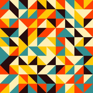 Renkli fayans, kusursuz rastgele dokuma mozaik deseni, bağlantı sanatı arkaplan tasarımı illüstrasyonu, soyut geometrik desenli üretken hesaplama sanatsal illüstrasyonu