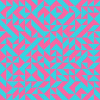 Rastgele renklendirilmiş elmaslarla desen, üretken hesaplama sanatı çizimi