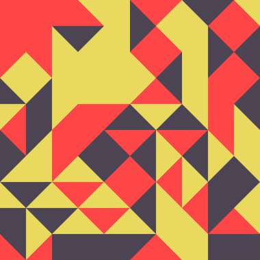 Renkli fayans, kusursuz rastgele dokuma mozaik deseni, bağlantı sanatı arkaplan tasarımı illüstrasyonu, soyut geometrik desenli üretken hesaplama sanatsal illüstrasyonu