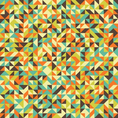 Renkli fayans, kusursuz rastgele dokuma mozaik deseni, bağlantı sanatı arkaplan tasarımı illüstrasyonu, soyut geometrik desenli üretken hesaplama sanatsal illüstrasyonu