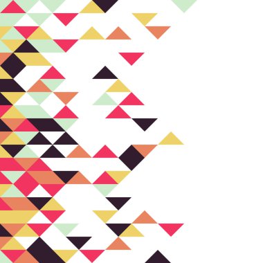 Rastgele renklendirilmiş elmaslarla desen, üretken hesaplama sanatı çizimi