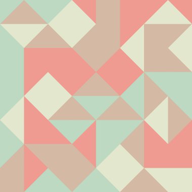 Soyut Geometrik Desen, üretken hesaplama sanatı, vektör illüstrasyonu 