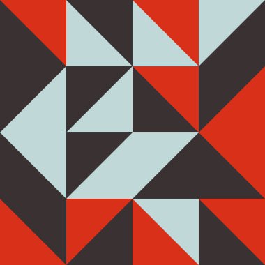 Renkli fayans, kusursuz rastgele dokuma mozaik deseni, bağlantı sanatı arkaplan tasarımı illüstrasyonu, soyut geometrik desenli üretken hesaplama sanatsal illüstrasyonu