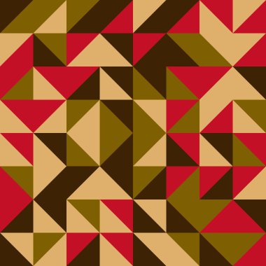 Rastgele renklendirilmiş elmaslarla desen, üretken hesaplama sanatı çizimi