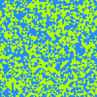 Soyut Geometrik Desen, üretken hesaplama sanatı, vektör illüstrasyonu 