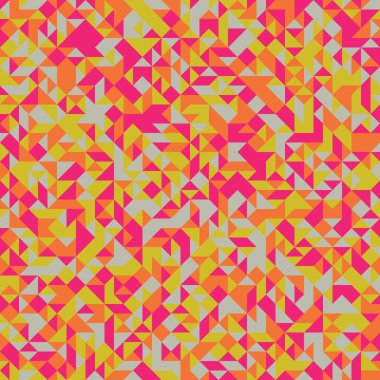 Renkli fayans, kusursuz rastgele dokuma mozaik deseni, bağlantı sanatı arkaplan tasarımı illüstrasyonu, soyut geometrik desenli üretken hesaplama sanatsal illüstrasyonu