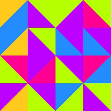 Renkli fayans, kusursuz rastgele dokuma mozaik deseni, bağlantı sanatı arkaplan tasarımı illüstrasyonu, soyut geometrik desenli üretken hesaplama sanatsal illüstrasyonu