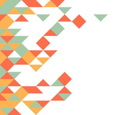 Rastgele renklendirilmiş elmaslarla desen, üretken hesaplama sanatı çizimi