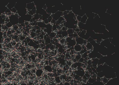 Soyut düşük çokgen ağ renk vektörü çizimi