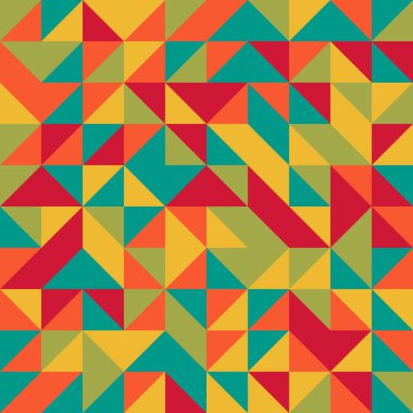 Renkli fayans, kusursuz rastgele dokuma mozaik deseni, bağlantı sanatı arkaplan tasarımı illüstrasyonu, soyut geometrik desenli üretken hesaplama sanatsal illüstrasyonu