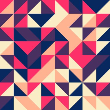 Renkli fayans, kusursuz rastgele dokuma mozaik deseni, bağlantı sanatı arkaplan tasarımı illüstrasyonu, soyut geometrik desenli üretken hesaplama sanatsal illüstrasyonu