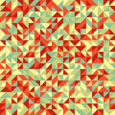 Rastgele renklendirilmiş elmaslarla desen, üretken hesaplama sanatı çizimi