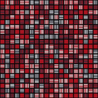 Soyut Geometrik Desen, üretken hesaplama sanatı, vektör illüstrasyonu 