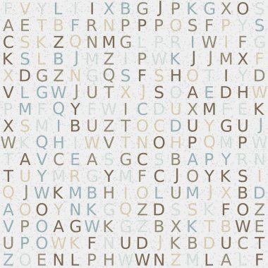 Alfabe harfleri, soyut vektör illüstrasyon duvar kağıdı