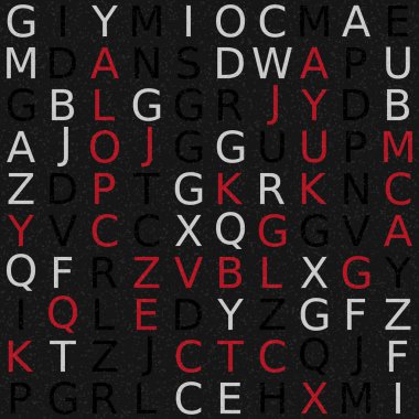 Alfabe harfleri, soyut vektör illüstrasyon duvar kağıdı
