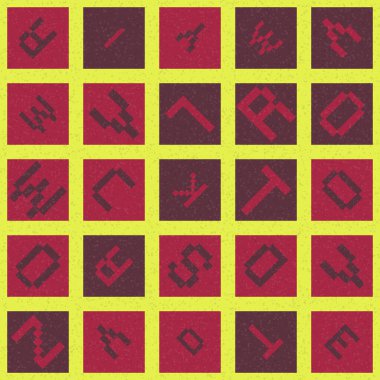 Soyut geometrik desen, üretici hesaplama vektörü çizimi