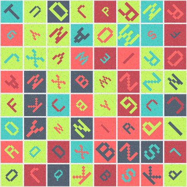 Soyut geometrik desen, üretici hesaplama vektörü çizimi