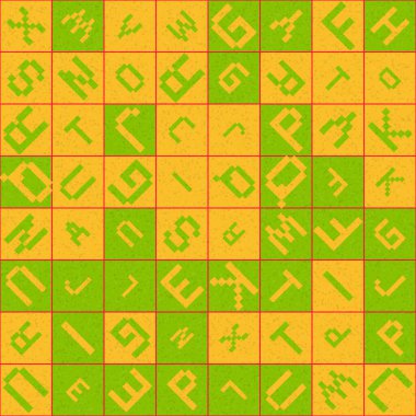 Soyut geometrik desen, üretici hesaplama vektörü çizimi