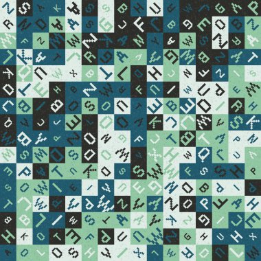 Soyut geometrik desen, üretici hesaplama vektörü çizimi