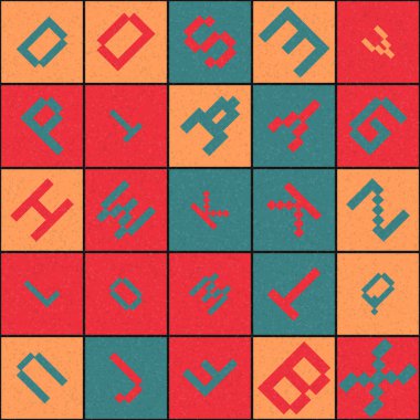Soyut geometrik desen, üretici hesaplama vektörü çizimi