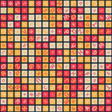 Soyut geometrik desen, üretici hesaplama vektörü çizimi