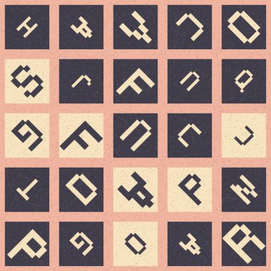 Soyut geometrik desen, üretici hesaplama vektörü çizimi